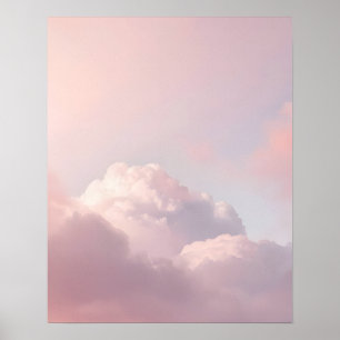 Impression d'art de ciel nuageux pastel doux