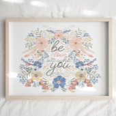 Impression d'art de citation florale