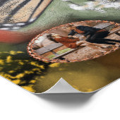 Impression d'art de collage de photos de papillon (Coin)