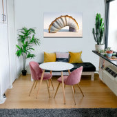 Impression d'art de coquillages incurvés