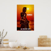 Impression d'art de Corée Affiche de voyage coréen (Cuisine)