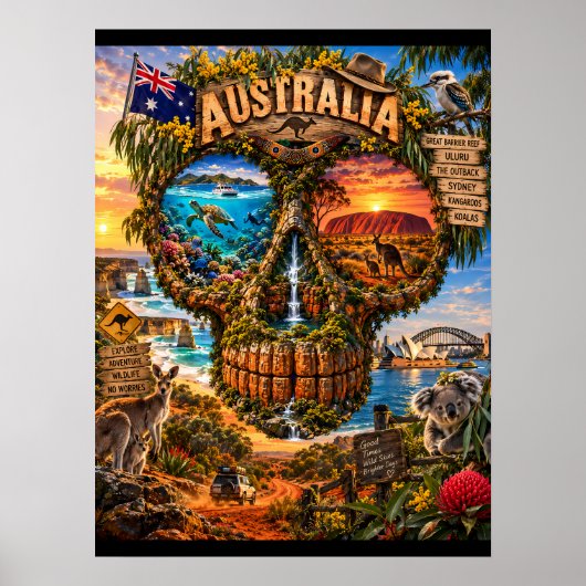 Impression d'art de crâne d'Australie | État d'esp (Devant)