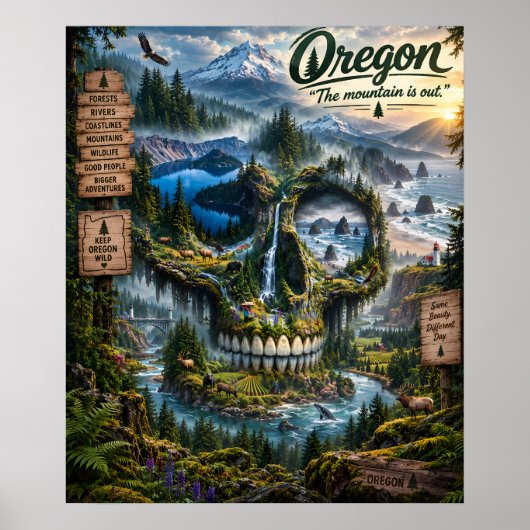 Impression d'art de crâne de l'Oregon | État d'esp (Devant)