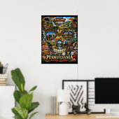 Impression d'art de crâne de Pennsylvanie | État d (Bureau à domicile)