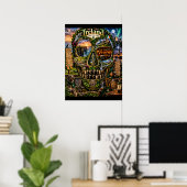 Impression d'art de crâne d'Irlande | État d'espri (Bureau à domicile)