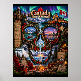 Impression d'art de crâne du Canada   État d'espri