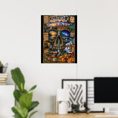 Impression d'art de crâne du Minnesota | État d'es (Bureau à domicile)