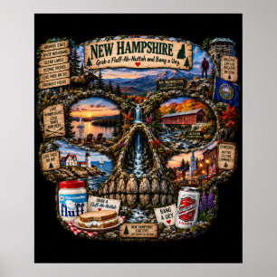 Impression d'art de crâne du New Hampshire État