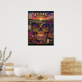Impression d'art de crâne du Texas | État d'esprit (Cuisine)
