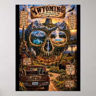 Impression d'art de crâne du Wyoming | État d'espr