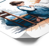 Impression d'art de crèche chrétienne 'Priez toujo (Coin)