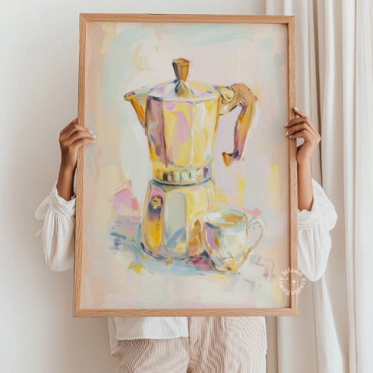 Impression d'art de cuisine d'espresso de café Mok