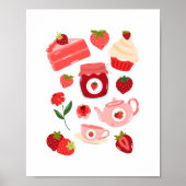 Impression d'art de cuisine en collage de fraises (Devant)
