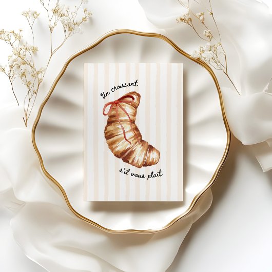 Impression d'art de cuisine Un Croissant S'il Vous