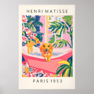 Impression d'art de Dachshund de Matisse Salle de