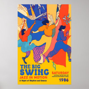 Impression d'art de danse jazz rétro 1986 'The Big