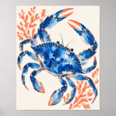 Impression d'art de danseur de crabe bleu (Devant)