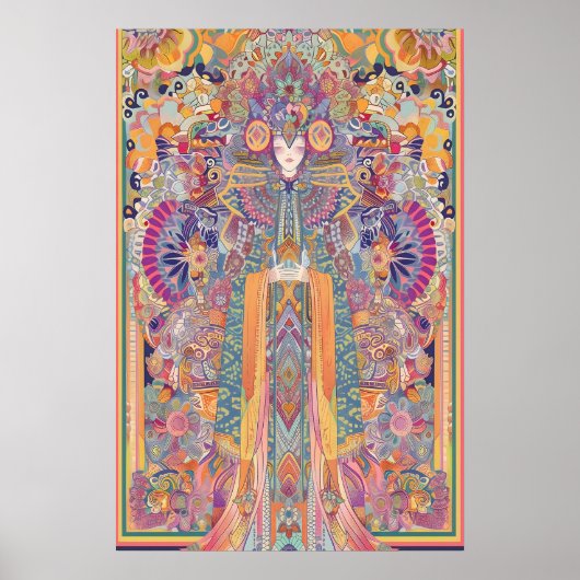 Impression d'art de déesse mystique Mandala psyché (Devant)