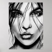 Impression d'art de dessin de portrait (Devant)