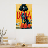 Impression d'art de diva caniche mur de chien insp (Cuisine)