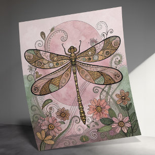 Impression D'Art De Dragonfly, Décor Mur Boho,