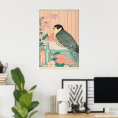 Impression d'art de Faucon Pèlerin Ukiyo-e Style J (Bureau à domicile)