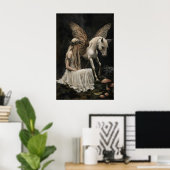 Impression d'art de fée et de Pégase, Dark Academi (Bureau à domicile)