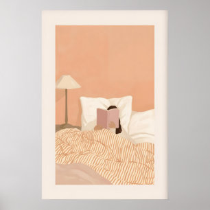 Impression d'art de femme apaisante lisant - Minim