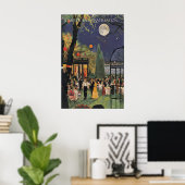 Impression d'art de fête rétro dans le jardin Soir (Bureau à domicile)