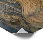 Impression d'art de fille aux fleurs de jacinthe p (Coin)