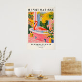 Impression d'art de flamant rose dans une baignoir (Cuisine)
