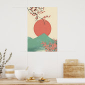 Impression d'art de fleur de cerisier japonaise mi (Cuisine)