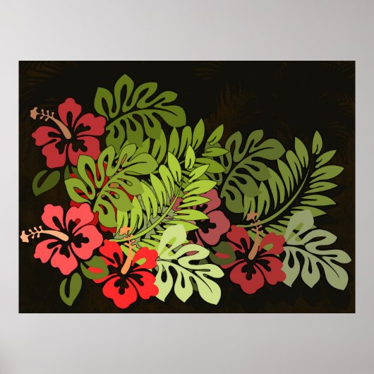 Impression d'art de fleur d'Hawaii Aloha (Devant)