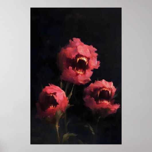 Impression d'art de fleurs carnivores, floral surr (Devant)