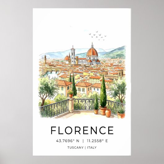 Impression d'art de Florence Italie Terrasse tosca (Devant)