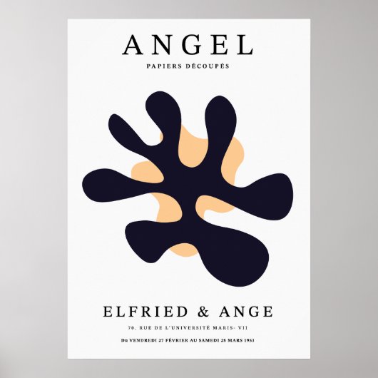 Impression d'art de forme organique abstraite de M (Devant)