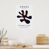 Impression d'art de forme organique abstraite de M (Cuisine)