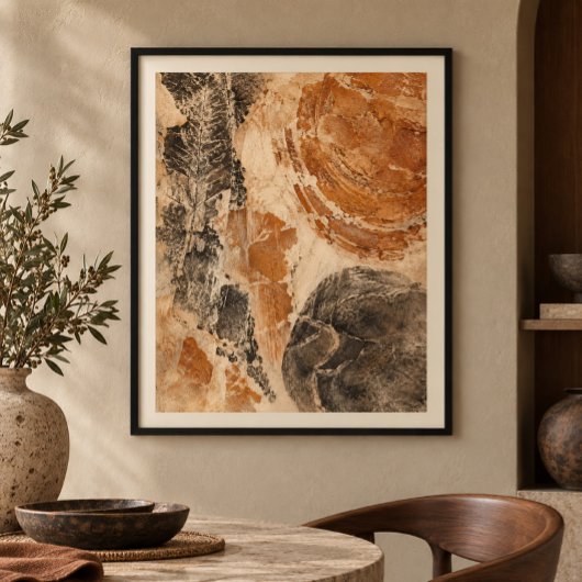 Impression d'art de fouille à l'ocre