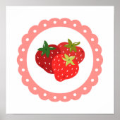 Impression d'art de fraise coquette dessinée à la (Devant)
