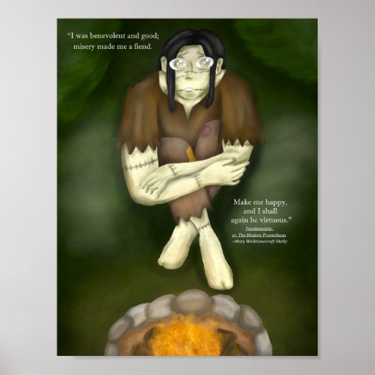 Impression d'art de Frankenstein pour Halloween (Devant)