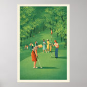 Impression d'art de golf vintage (Devant)