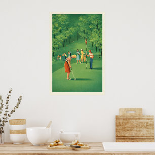 Impression d'art de golf vintage