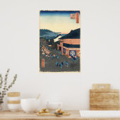 Impression d'art de gravure sur bois japonaise Rue (Cuisine)