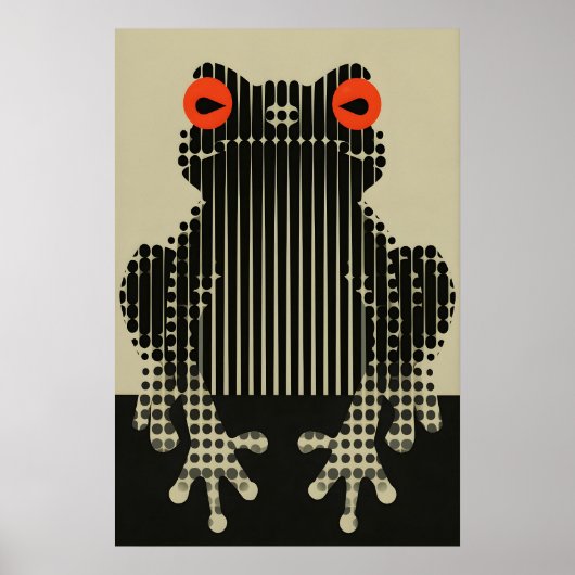 Impression d'art de grenouille moderne Graphique P (Devant)