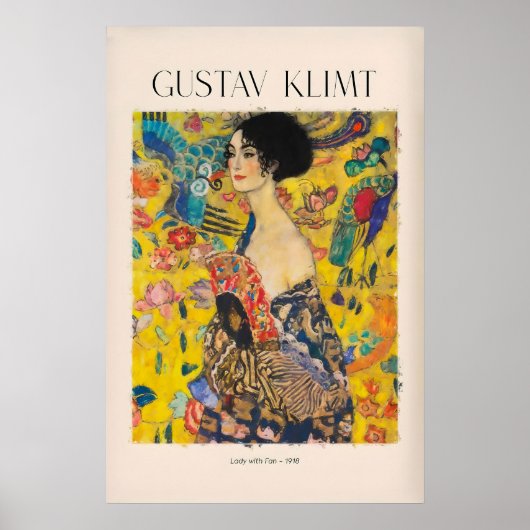 Impression d'art de Gustav Klimt - Dame avec l'éve (Devant)