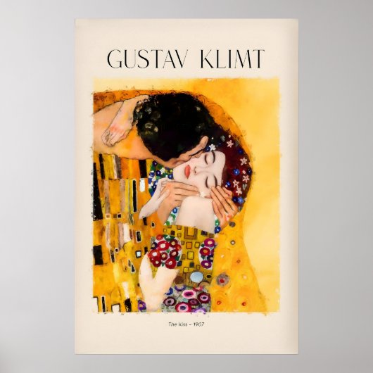 Impression d'art de Gustav Klimt - Le Baiser907 (Devant)