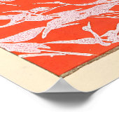 Impression d'art de kimono de grue japonaise Mur R (Coin)