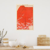 Impression d'art de kimono de grue japonaise Mur R (Cuisine)