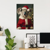 Impression d'art de koala de Noël, animal de fête, (Bureau à domicile)