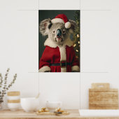 Impression d'art de koala de Noël, animal de fête, (Cuisine)